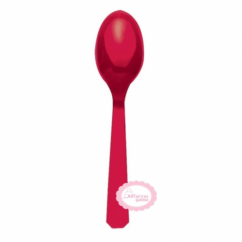 Colheres Reutilizáveis Vermelho